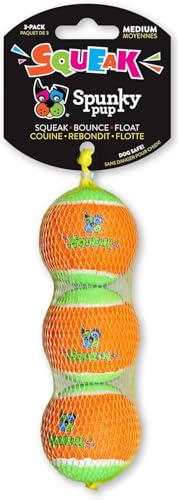 Squeaky Tennis Balls 3-Pack Medium - color: Multicolor, size: Medium 3 Pack