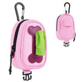 Dog Poop Bag Holder for Various Leashes,Hands Free Dog Bags Holder with Hook loop/Carabiner Clip,Bags Rolls Holder-Large Capacity,Dogs Walking,EXCLUDED - color: Pink