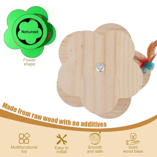 4-in-1 Wooden Cat Scratching Post for Kittens, Cat Tower for Indoor Cats - size: 11.8"L x 11.8"W x 3.1"H