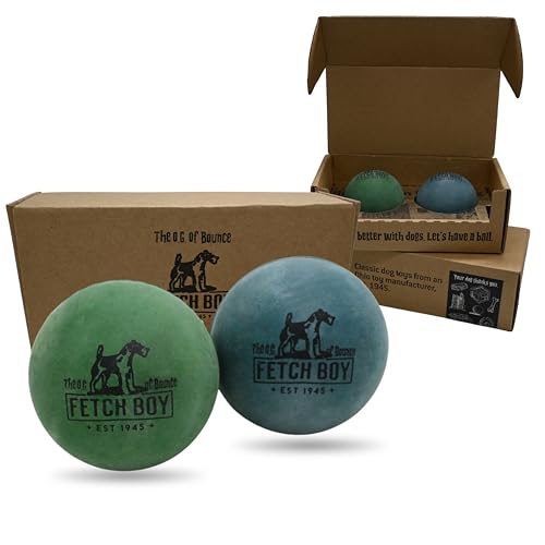 The O.G. of Bounce Solid Sponge Rubber Dog Ball Toy, Made in USA, 2.5 inches, Fetching Breeds, 2 Pack Gift Box - color: Blue & Green
