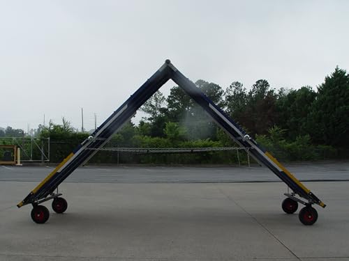 Rubber Surface Dog Agility 7' A-Frame, Blue/Yellow, On-Wheel Interface Ready