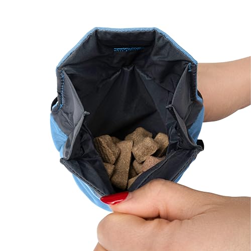 Snack Sack – Magnetic Quick-Access Treat Pouch with Wipeable Liner & Strap Attachment for Training, Walks & Rewards (Coast) - color: Coast