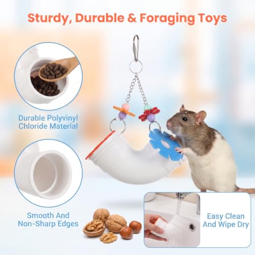 Hanging Rat Foraging Toy Slow Feeder Fancy Cage Puzzle Toys
