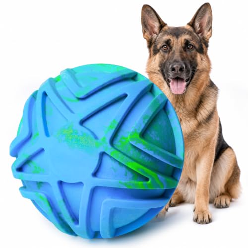 Dog Ball for Large Dogs, 7-Inch Floating Fetch Ball, Blue Ombre - color: Blue & Green Swirl