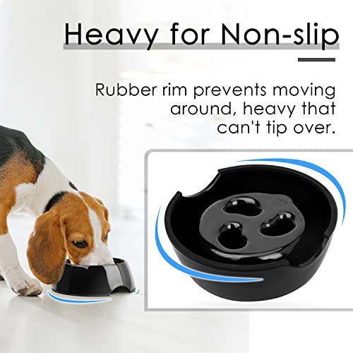 SuperDesign Anti-Bloat Slow Feeder Bowl for Fast-Eating Dogs S Black - color: Black, size: S