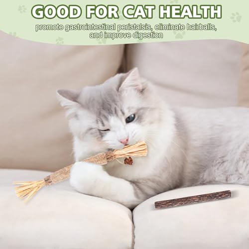 WOUSEDO 6 Pack Silvervine Sticks for Cat, Natural Catnip Toys - size: 6 Pack