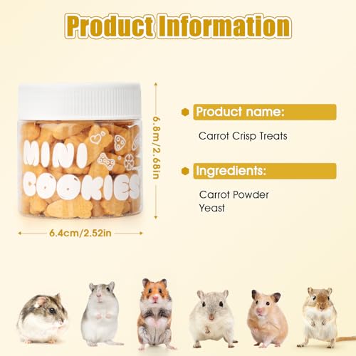 Abizoo Hamster & Gerbil Treats, Crispy Baked Hamster Cookies