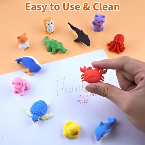 30 Pack Octopus Erasers for Kids,3D Take Apart Animal Eraser Desk Pets for Boys Girls Classroom Prizes,Game Reward,Easter Egg Fillers,Back to School Supplies,Goodie Bag Stuffers,Party Favors - color: Octopus, size: 30 PCS