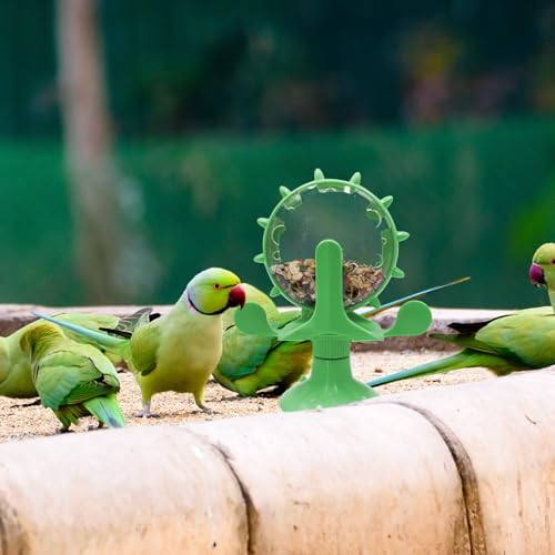Oooct Bird Foraging Toys, Parrot Rotating Feeders, Bird Chewing Toys, Bird Enrichment Toys, Bird Cage Accessories, Suitable for Birds Parrots Parakeets Cockatiels Conures Lovebirds - color: Green