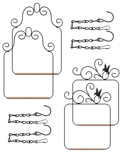 PACETAP Hummingbird Swings and Perches Metal Frame 4 Pack, Wild Bird Swing Outdoor Bird Perch with Wooden Dowel and Hanging Chain for Hanging Indoor, Outdoor, Trunk, Lawn, Patio, Garden (Black) - size: 4 Pack Simple