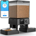 oneisall 5G WiFi Automatic Cat Feeder for 2 Cats, App Control, 20 Cups/5L - color: Black