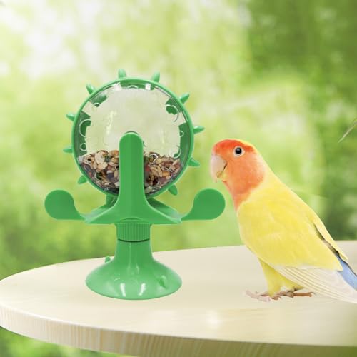 Oooct Bird Foraging Toys, Parrot Rotating Feeders, Bird Chewing Toys, Bird Enrichment Toys, Bird Cage Accessories, Suitable for Birds Parrots Parakeets Cockatiels Conures Lovebirds - color: Green