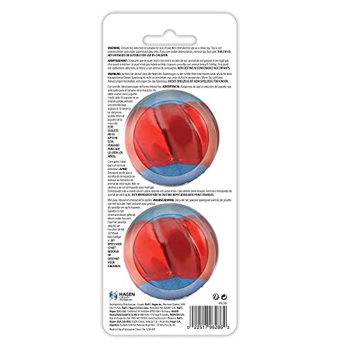 ZEUS Duo Balls with Squeaker, Interactive Dog Toys, Large, 96286 - color: Squeaker, size: Large