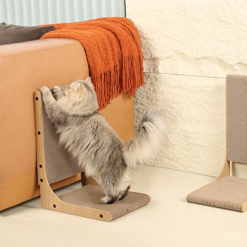 Zakkart 2-Pack L-Shaped Cat Scratching Board, Cardboard, 19.7" Tall (M) - size: Medium 2PC (19.7'' tall)