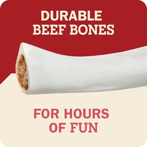 Redbarn Pet Products Large Filled Dog Bones, Cheese & Bacon Flavor - Long Lasting Stuffed Femur Chew Treat Made in USA - 4 Count - Packaging May Vary (Pack of 3) - size: 4 Count (Pack of 3)