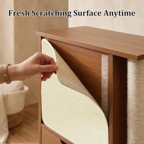 Cat Scratch Side Table with Storage, Couch Protector from Cat Claws