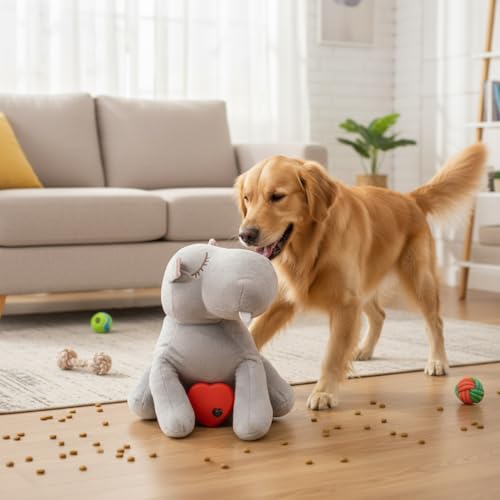 Puppy Heartbeat Toy with Heartbeat Sleep Aid Dog Anxiety Relief Toy(Gray) - color: gray