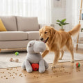 Puppy Heartbeat Toy with Heartbeat Sleep Aid Dog Anxiety Relief Toy(Gray) - color: gray