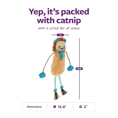 SmartyKat Loopy Lion Door Hanging Breakaway Kicker Catnip Cat Toy