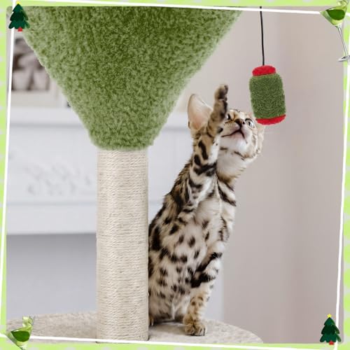 Sosation Green Martini Cat Scratching Post 19.7" H with Dangling Ball - color: Green