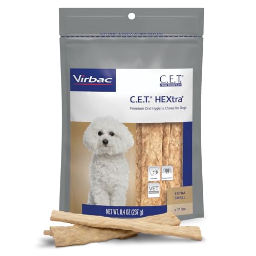 Virbac C.E.T. Hextra Premium Oral Hygiene Chews for Dogs, Extra Small - size: Extra Small Under 11lbs