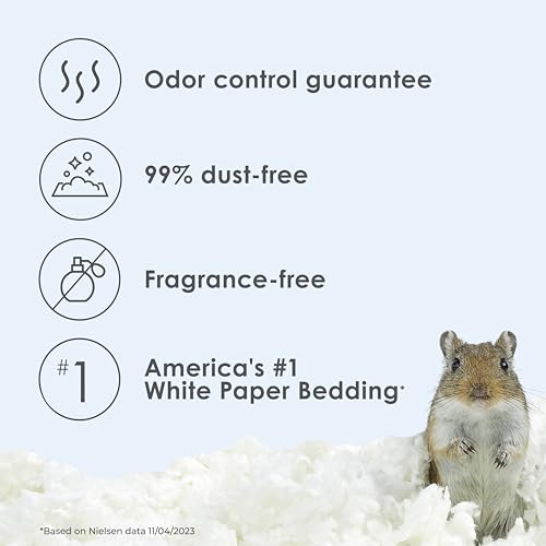 Kaytee Clean & Cozy Paper Bedding for Small Animals, White, 100 Liter - size: 100 Liter