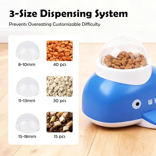 PAWISE Interactive Whale Dog Puzzle Toy & Cat Slow Feeder Food Dispenser