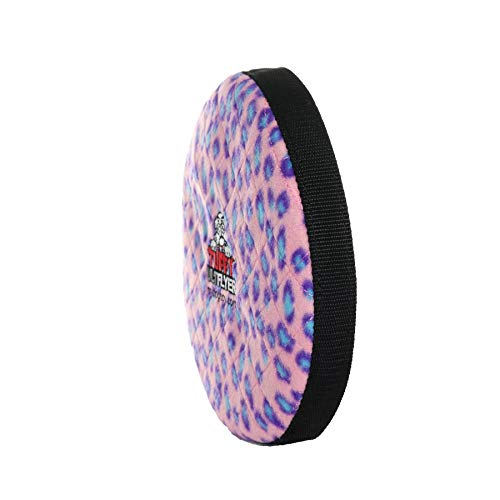 TUFFY® 2 Pack Ultimate Flyer Ultra Durable Plush Dog Toys - color: 2PK Pink Leopard Flyer