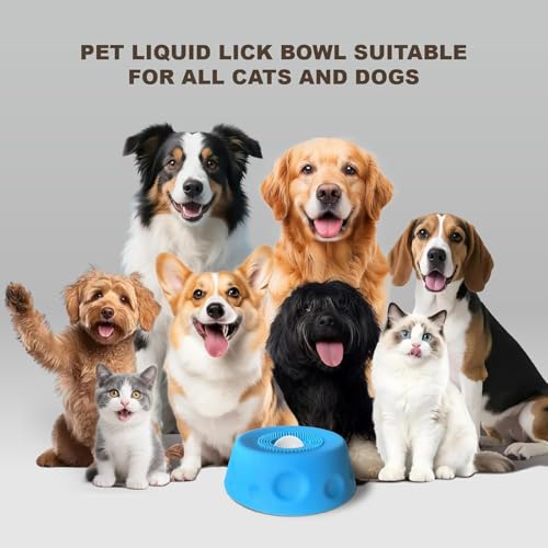 H&H Pets Dog Lick Bowl with Built-in Ball for Liquid Treats – Interactive Dog Feeding Bowl with Rolling Ball, Anti-Spill, Enrichment Lick Toy for All Breeds & Puppy