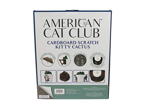 American Cat Club Cat House with Scratcher & Catnip included - Cactus Den - style: Cactus Tree