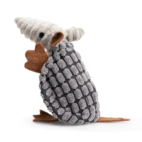 Hollypet Armadillo Squeaky Puppy Dog Toys for Small Medium Dogs, 6" - color: Dark Gray, size: 6 IN