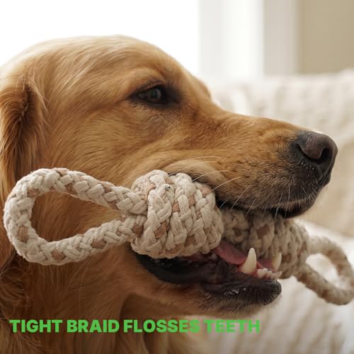 Tug of War Dog Toy, Dog Toys for Aggressive Chewers, Tough Dog Toys - color: Double Knot Tug