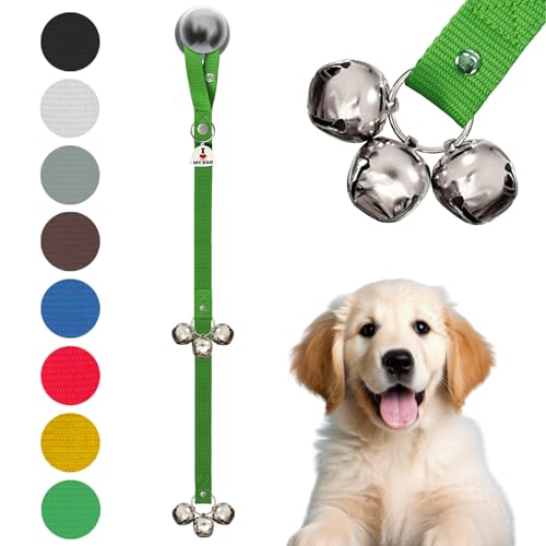 Caldwell's Pet Supply Co. Dog Potty Bells, Dog Door Bell, Bells to Go Outside, Potty Training Bell, Dogs Doorbell, Dogs Potty Doorbell, Ring to Go Pee, All Breed Puppy Training Tool - color: Green, size: One Potty Bell