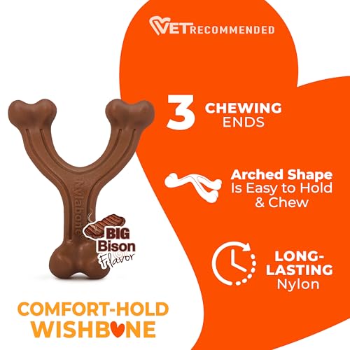 Nylabone Power Chew Easy-Hold Wishbone Dog Chew Toy, Small - color: Wishbone, size: Small