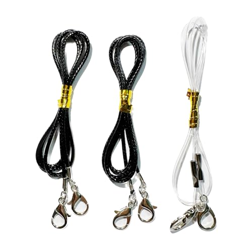 3 Pieces Replacement Strings for Cat Wand Toy - 2 Durable Paracord Strings and 1 Nylon Wire - Kitten Wand Toy Refill Wires with Lobster Clasps for All Lures, Cat Stick