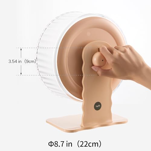 Super‑Silent Hamster Exercise Wheel – 8.66‑inch Quiet Running Spinner - color: Warm Brown, size: 8.7inch