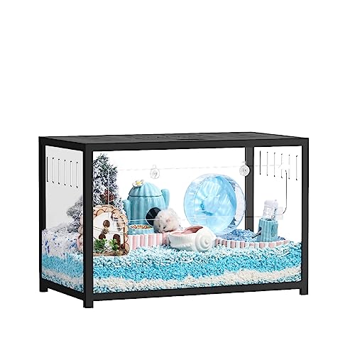 BUCATSTATE Hamster Cage 2.0, Large Hamster Enclosure (31in, Black) - color: Black, size: 31.4"L x 17.6"W x 20.6"H
