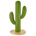 Cat Scratching Post with Solid Wood Base,39.37" Hx17.71 Lx17.71 W Tall Scratching Posts for Indoor Cats Adults,Cactus Thick Columns,Durable Lambswool and Jute,Large Scratcher Post (Large)