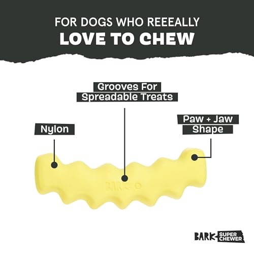 BarkBox Crinkle Fry Dog Toy for Large Dogs, Super Tough Nylon Construction for Aggressive Chewers and Designed for Durable Playtime - color: Crinkle Fry-Large