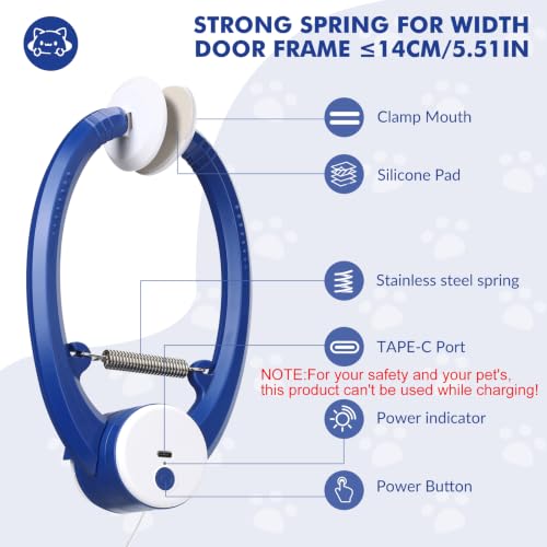 Wortade Automatic Hanging Cat Toy, Electric cat Teaser, Dark Blue - color: Dark bule