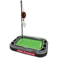 Pets First NCAA Alabama Crimson Tide Football Field CAT Scratcher Toy with Catnip Filled Plush Football Toy & Feather Cat Toy, with Jingle Bell Interactive Ball Cat Chasing 6-in-1 Kitty Toy (AL-5017) - color: ALABAMA CRIMSON TIDE, size: Football Field