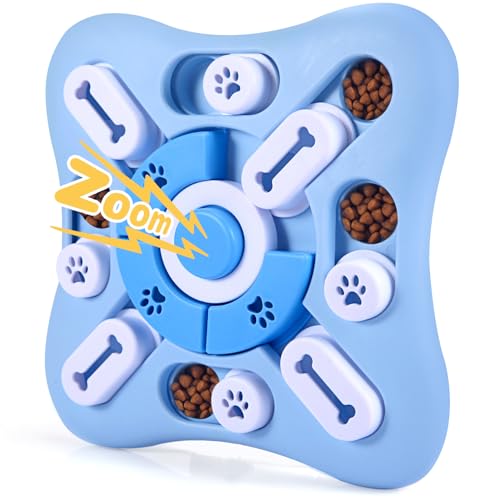 Interactive Dog Puzzle Toys for Large Medium Small Smart Dogs, Squeaky Dog Enrichment Toys Mentally Stimulation Toys for Training, Dog Treat Chew Toy Gifts for Puppy&Cats - style: Level 2-Blue