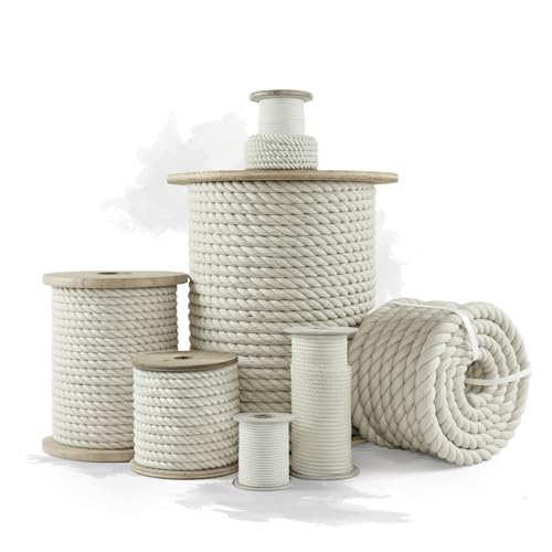 Pelican Rope 100% Cotton Twisted Rope, Natural Macrame Cord for Crafts, Pet Toys, Safe for Animals, DIY, Gardening,Indoor/Outdoor, Soft, Durable, Low-Stretch, 1" x 300 ft - style: 1in x 300 ft