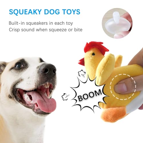 Squeaky Plush Dog Toy 6 Pack for Puppy, Small Stuffed Puppy Chew Dog Toys - color: 6 Pack