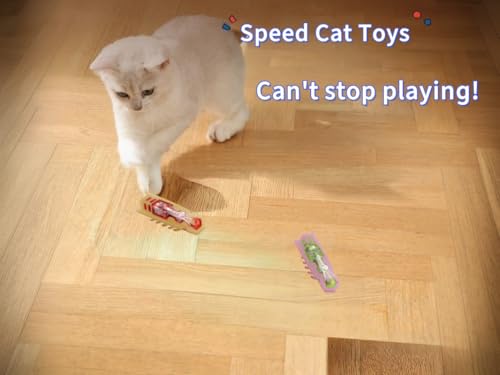 Interactive Cat Toy, 2 Pack Colorful Electric Vibrating Beetle, Self-Righting Automatic Crawl Toy, Bite Resistant Safe Pet Toy, Works On Carpet, Multi Cat Indoor Hunting Exercise Toy - color: Orange+pink
