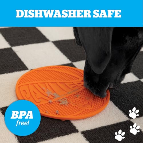 BigMouth Basketball Silicone Lick Mat for Dogs and Cats, Slow Feeder Enrichment Pad, Dishwasher Safe Anxiety Relief Toy - style: Basketball