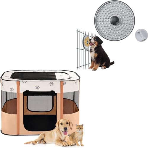 Avont Lick Mat Bundle with Dog Cat Playpen