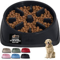 GORILLA GRIP® Patented Slow Feeder Dog and Cat Bowl, BPA Free, 4 Cup Black - color: Black, size: 4 Cup