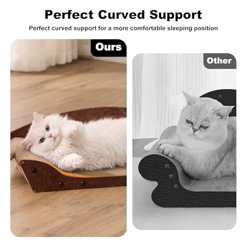 ZOMISIA Cat Ball Track Toy & 26'' Cardboard Cat Scratcher Bed