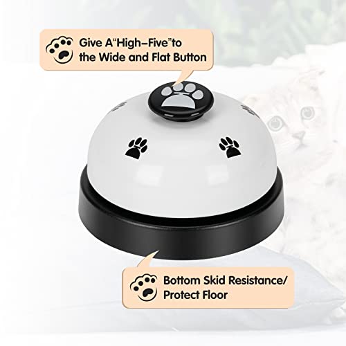 JEXCULL Pet Training Bells, 4 Pack Dogs Bell for Door Potty Training and to Ring to Go Outside Communication Device Dog AgilityTraining Equipment Interactive Toys (White) - size: Small (Pack of 2)